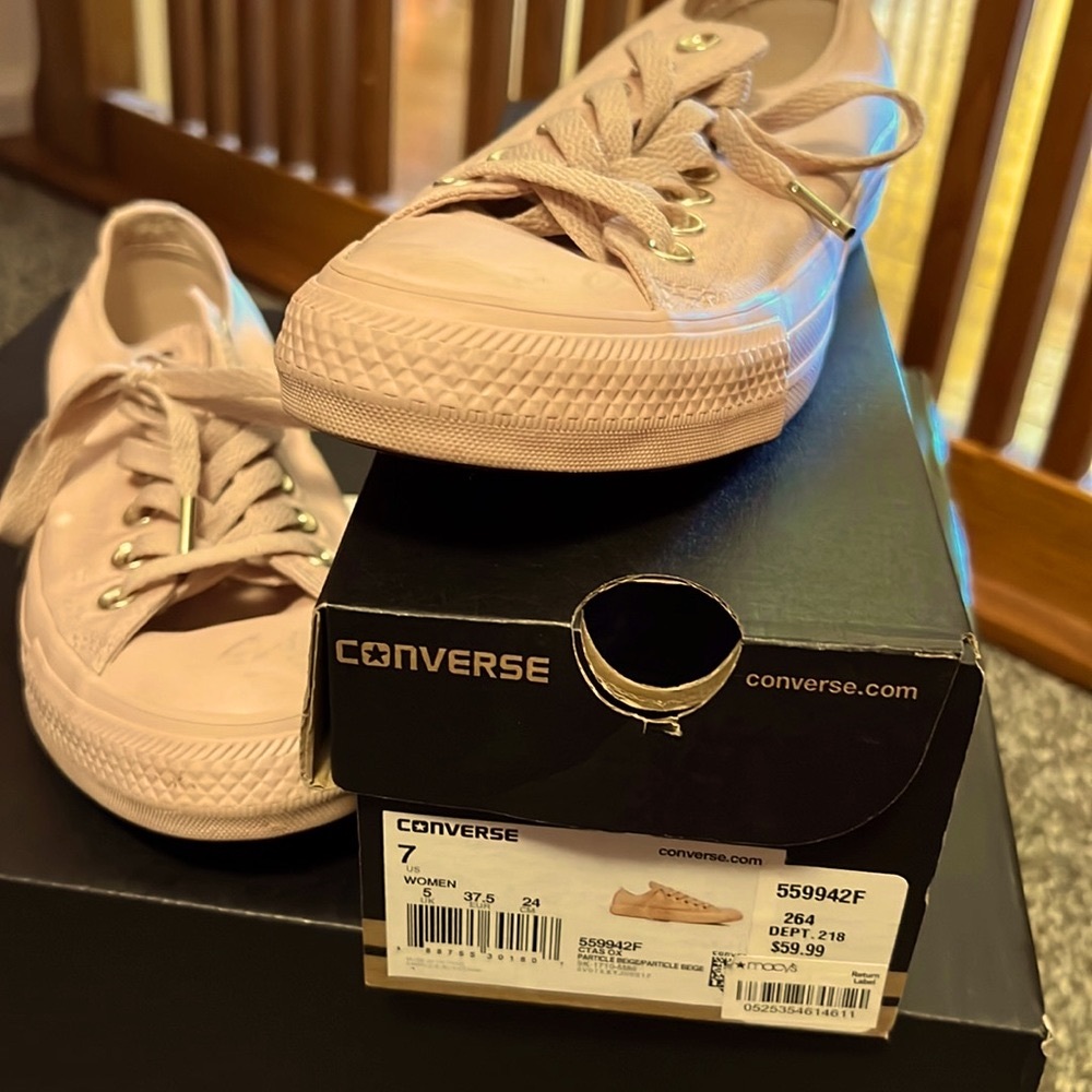 Converse blush sneakers!!! Size 7.  Gently worn.